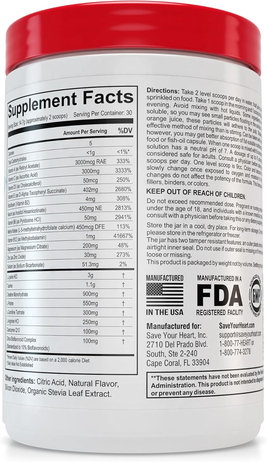 Pauling Therapy Essentials Formula (PTEF) - Suplemento en polvo para la salud cardíaca
