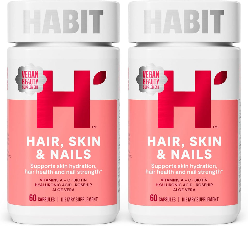 Habit Hair, Skin & Nails Complemento para Cabello, Piel y Uñas - 2 Paquete (120 Cápsulas)