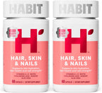 Habit Hair, Skin & Nails Complemento para Cabello, Piel y Uñas - 2 Paquete (120 Cápsulas)