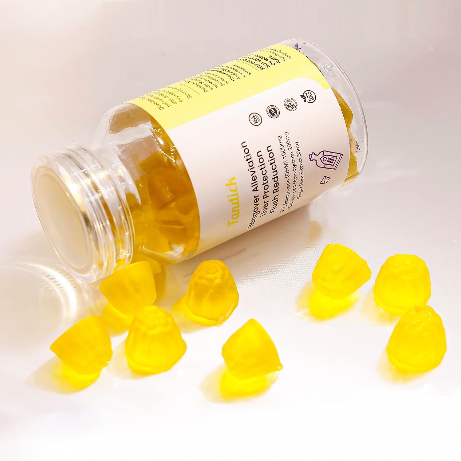 DHM 1000 Dihydromyricetin Gominolas (30 unidades) con Jengibre, HCI y Pimienta Negra - Suplemento Hepático