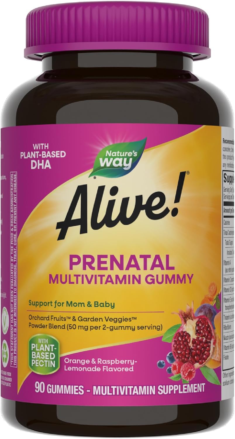 Nature's Way Alive! Gummy Prenatal - Vitaminas Prenatales en Gominolas, 90 Gominolas