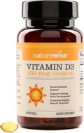 NatureWise Vitamina D3 10.000 UI (250 mcg) - 90 Cápsulas Blandas
