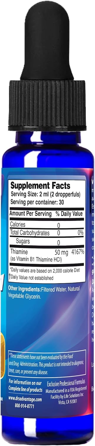 Dr's Advantage Vitamina B1 Líquida 60ml – Tiamina para Energía y Metabolismo