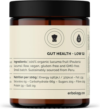 Erbology Lucuma en Polvo Orgánico - 3.2 oz – Betacaroteno : Precursor de la vitamina A, con función antioxidante. – Image 2