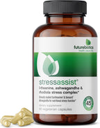 Futurebiotics StressAssist Complexo Anti-Estrés con L-teanina, Ashwagandha y Rhodiola - 90 Cápsulas Vegetarianas