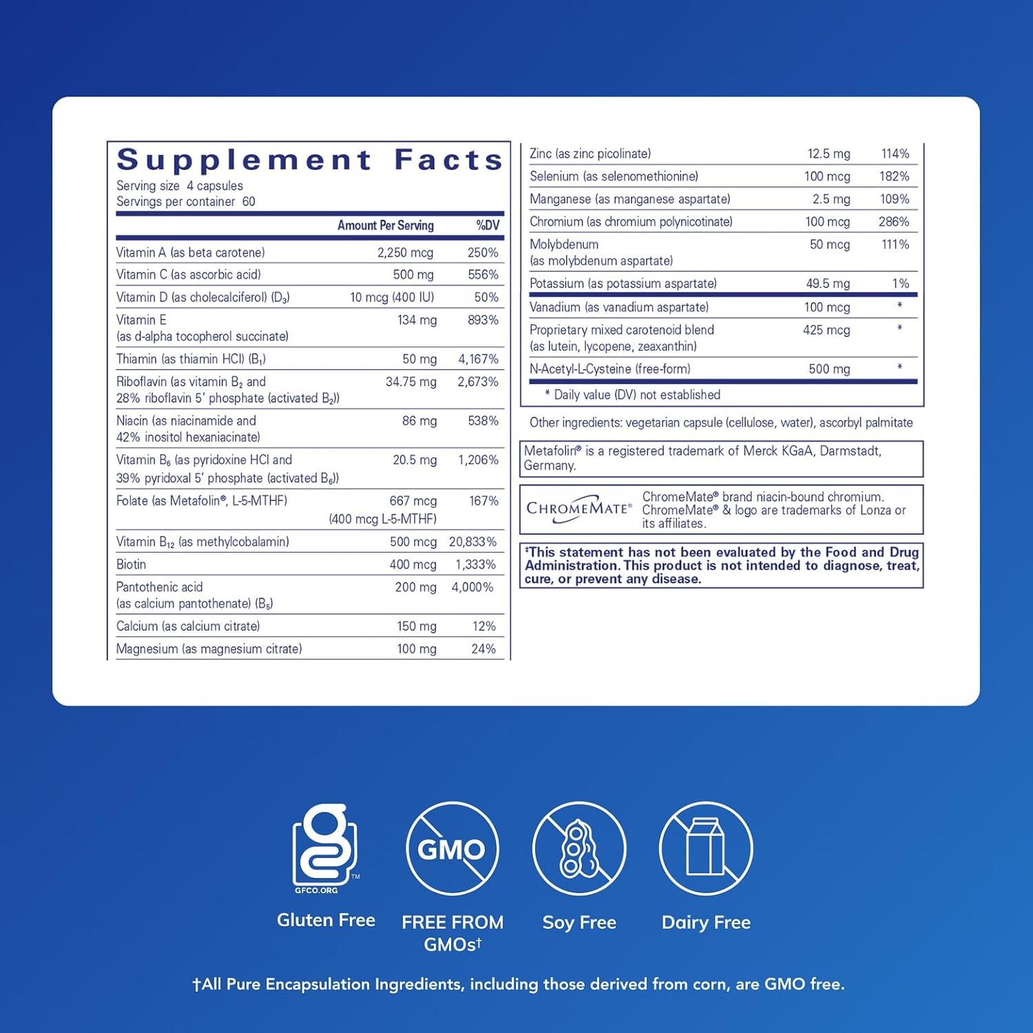 Pure Encapsulations Nutrient 950 con NAC | 240 cápsulas