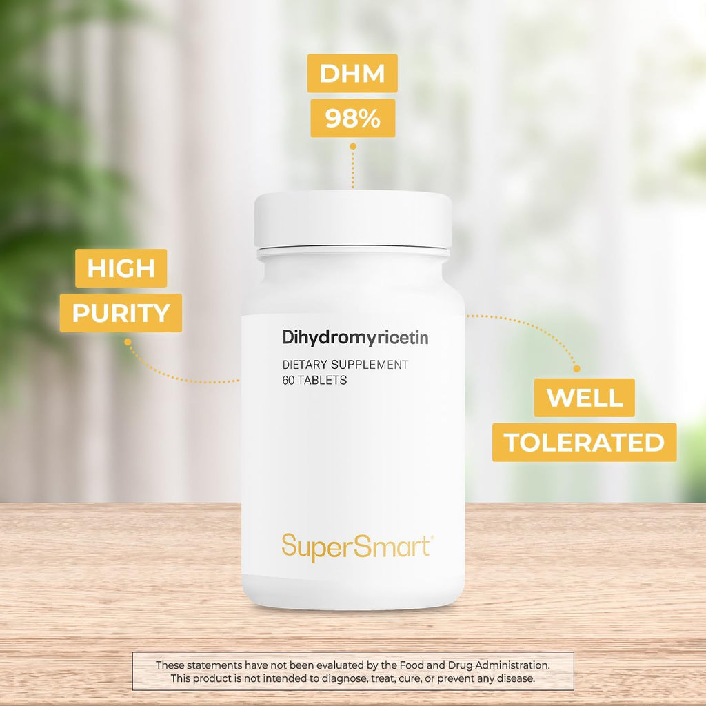 Supersmart Dihydromyricetin 600mg - DHM 98% - 60 Comprimidos
