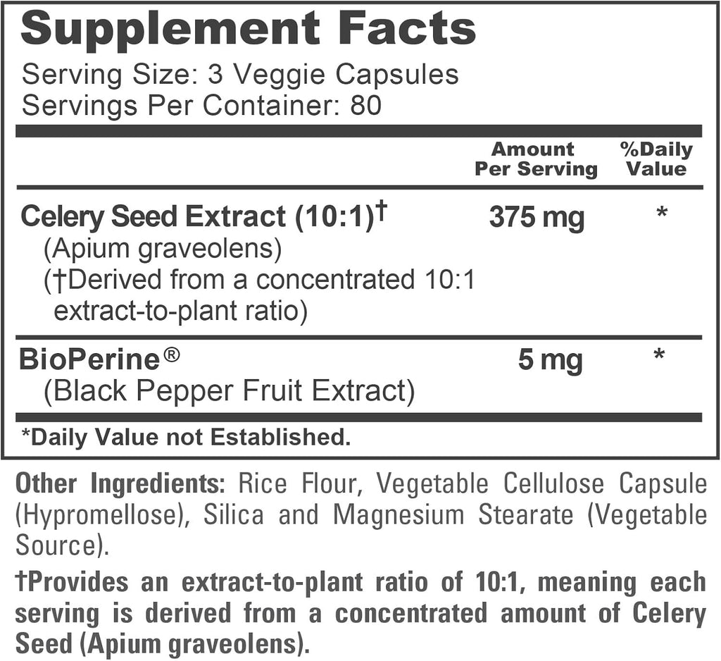 NusaPure Cápsulas de Semillas de Apio, 375 mg, 240 Cápsulas Veganas (No-GMO, Vegano)