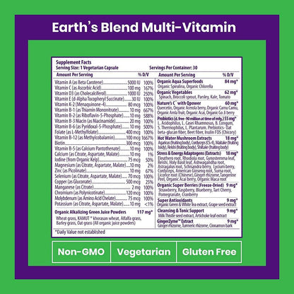 Earth's Blend Once Daily Multivitamin Sin – Vitamina B12: Ayuda a la función normal del sistema nervioso y a la – Image 7