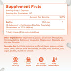 Bioactive SAM-e 750mg - Suplemento de SAM-e de Alta Potencia con Forma S,S Activa - Vegano Sin OGM Sin Conservantes - Fabricado en EE.UU. (120 Cápsulas)