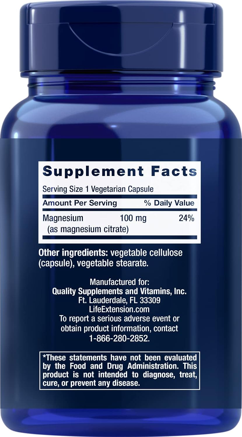 Life Extension Magnesio Citrato, 100 mg, 200 Cápsulas