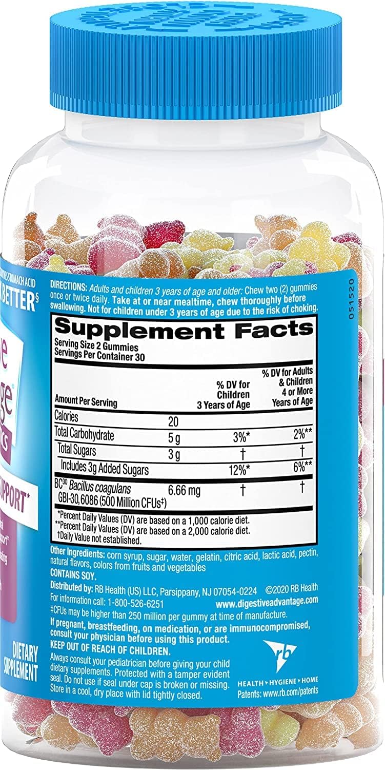 Schiff Sustenex Probiotic Gummies Assorted Fruit Flavor - 60 Gummies