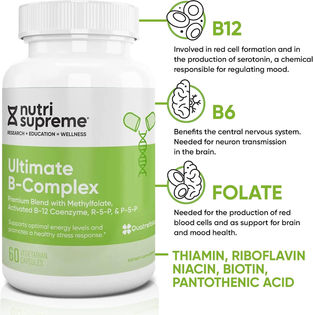 Nutri Supreme Ultimate B Complex - Complejo B con Metilfolato - 60 Cápsulas