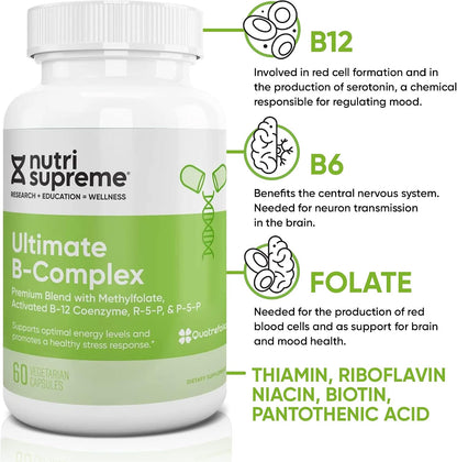 Nutri Supreme Ultimate B Complex - Complejo B con Metilfolato - 60 Cápsulas – Image 3