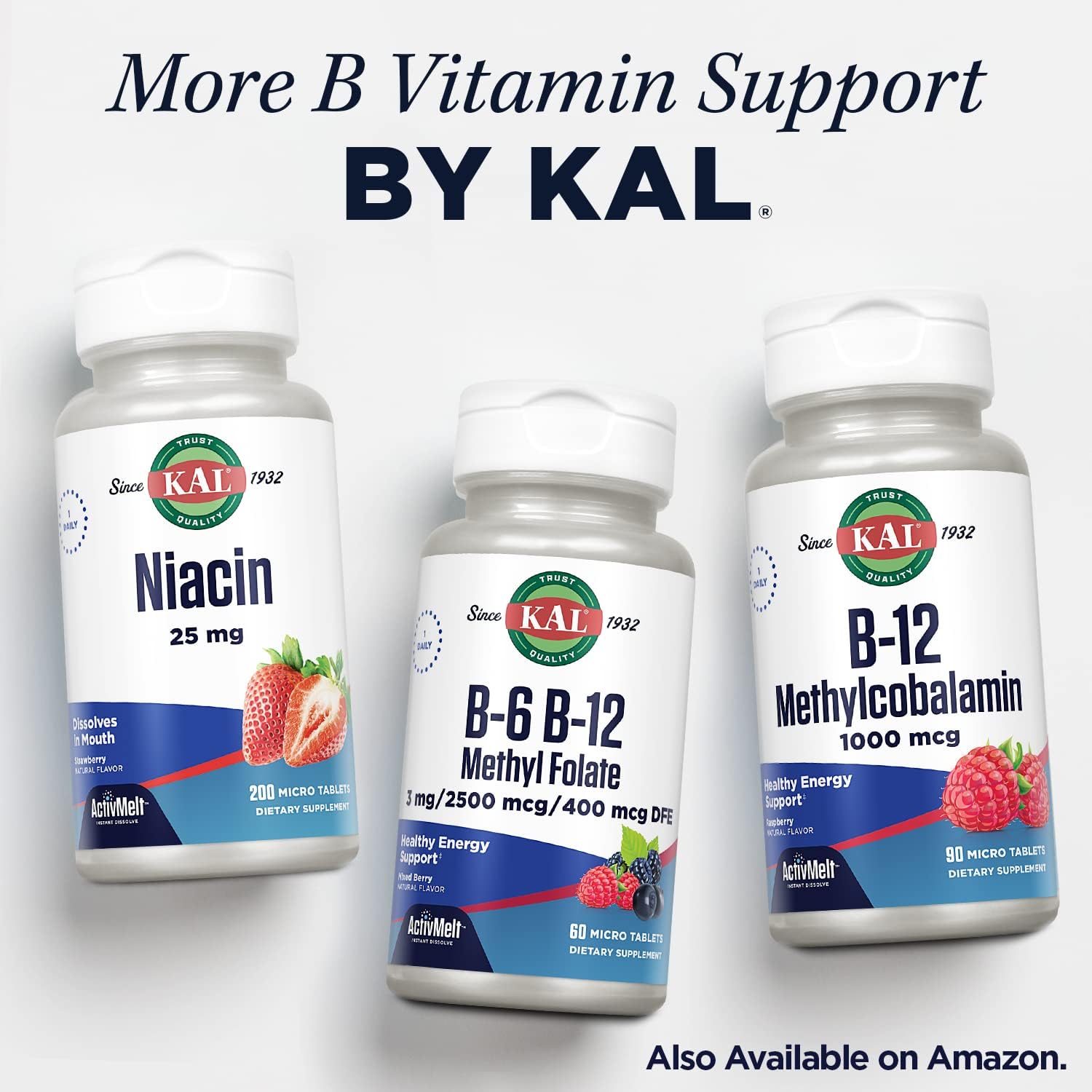 KAL Vitamina B2 100 mg - Riboflavina con ActivTabs, 60 Comprimidos