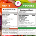 Lite Supply Frutas y Verduras 240 Cápsulas - 120 Fruta y 120 Verdura - Superalimento Natural