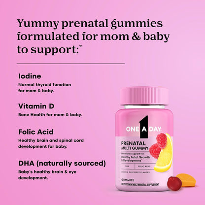 One A Day Vitaminas Prenatales para Mujeres – Yodo: Necesario para la producción de hormonas tiroideas, que – Image 3