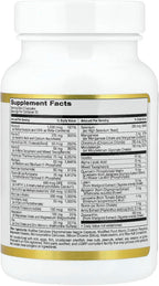 California Gold Nutrition Multivitamínico y Mineral con Metil B12, Vitamina C, L-Metilfolato y Bio-Quercetina, 60 Cápsulas Veganas