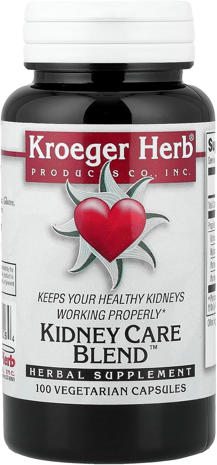 Kroeger Herb Kidney Care Blend - 100 Cápsulas Vegetarianas