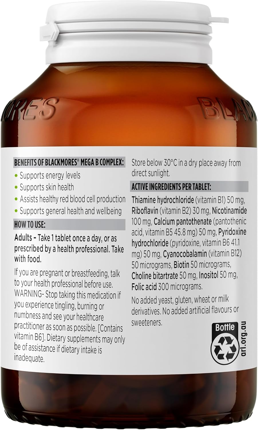 Blackmores Mega B Complex 200 Comprimidos