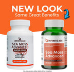 INFINITE AGE 3 Pack de 1250mg Sea Moss Advanced Superfood Cápsulas, 180 Unidades