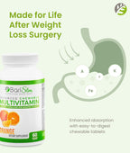 BariSlim Advanced Chewable Bariatric Multivitamin Tablets - Sabor Naranja (60 Comprimidos)