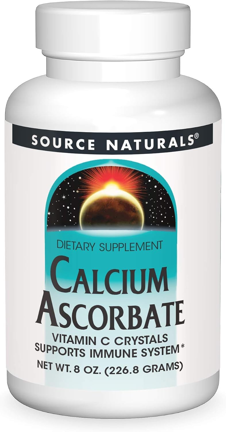 Source Naturals Calcium Ascorbate, Vitamina C en polvo - Apoya el sistema inmunológico - 227 g (8 oz)