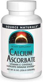 Source Naturals Calcium Ascorbate, Vitamina C en polvo - Apoya el sistema inmunológico - 227 g (8 oz)