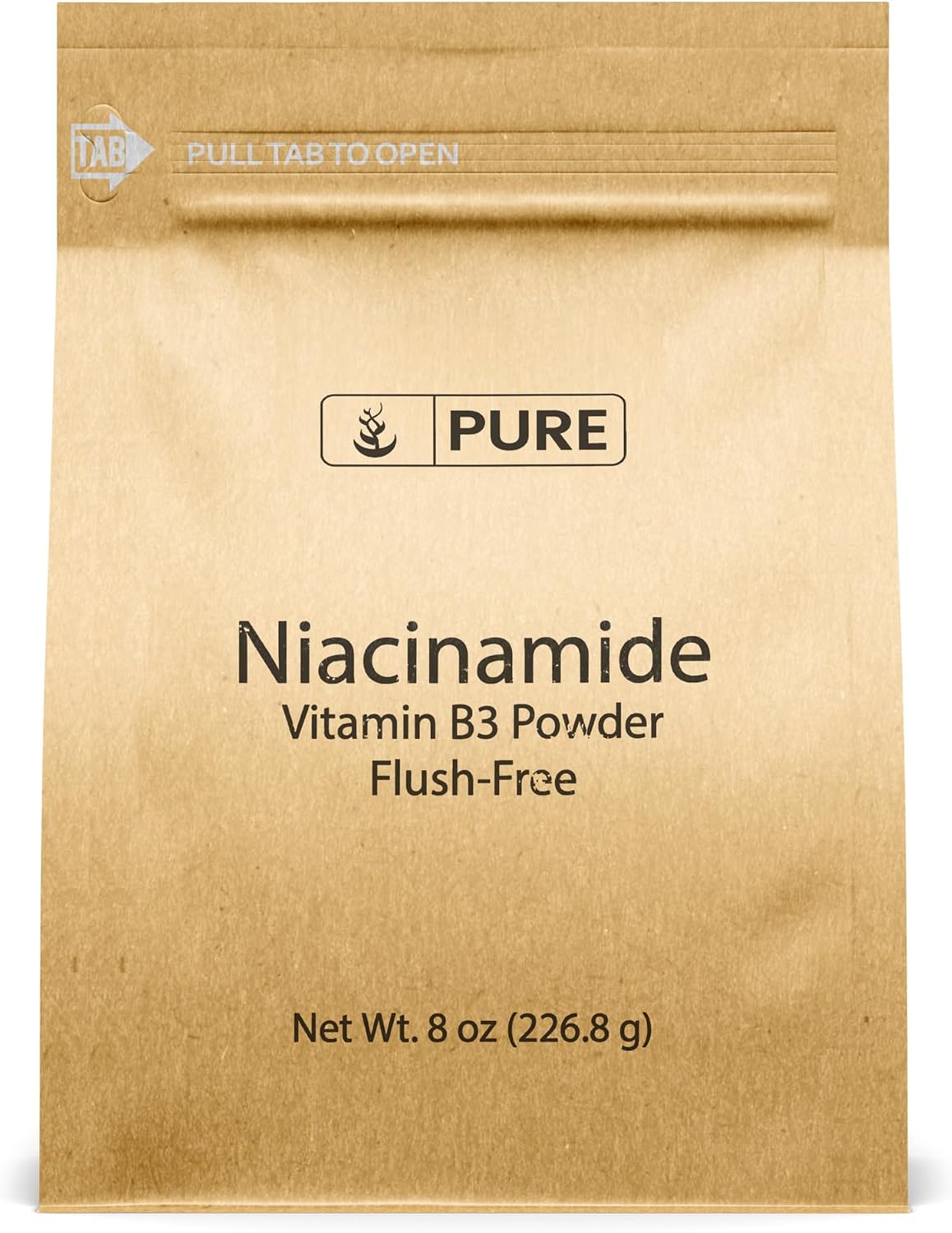 Pure Original Ingredients Niacinamide (8oz) Polvo de Vitamina B3 sin Enrojecimiento