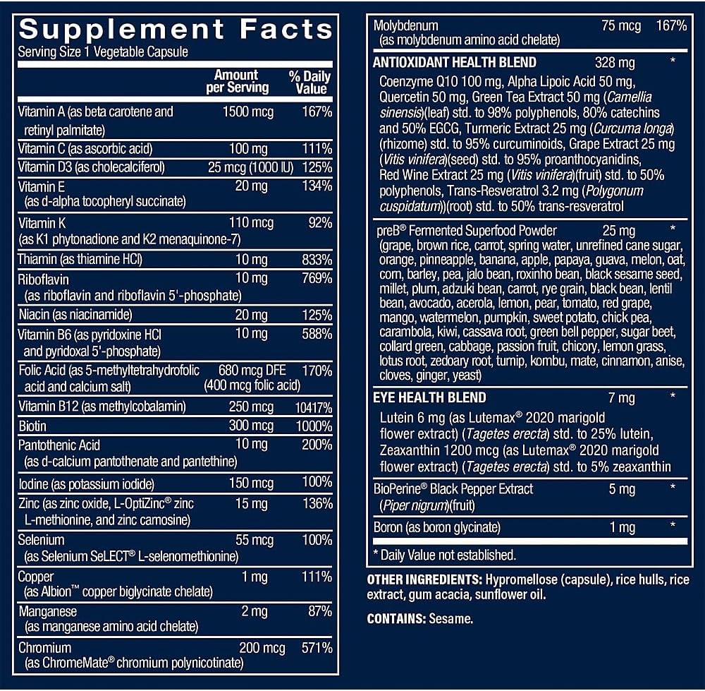 Vthrive Bioactive Multivitamínico para Hombres - Dosis Única Diaria (60 Cápsulas Vegetales)