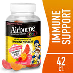 Airborne Gominolas de Vitamina C + Zinc para Niños, 500mg, Sabor Fruta Variada, 42 Gominolas (Pack de 6)