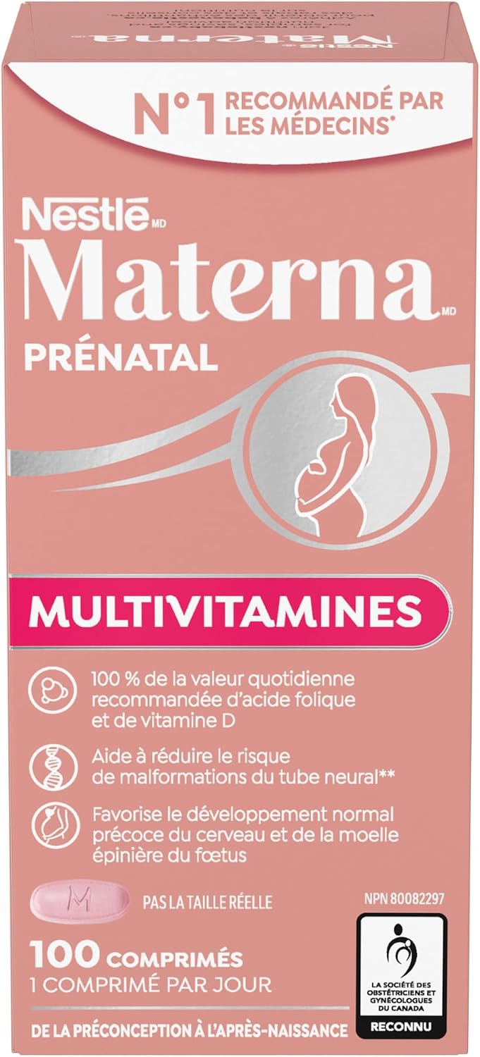 Materna Nestle Complemento Prenatal y Postparto 100 Comprimidos