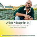 MegaFood Vitamina D3 5000 IU (125 mcg) con Vitamina K2 - 120 Cápsulas Vegetarianas