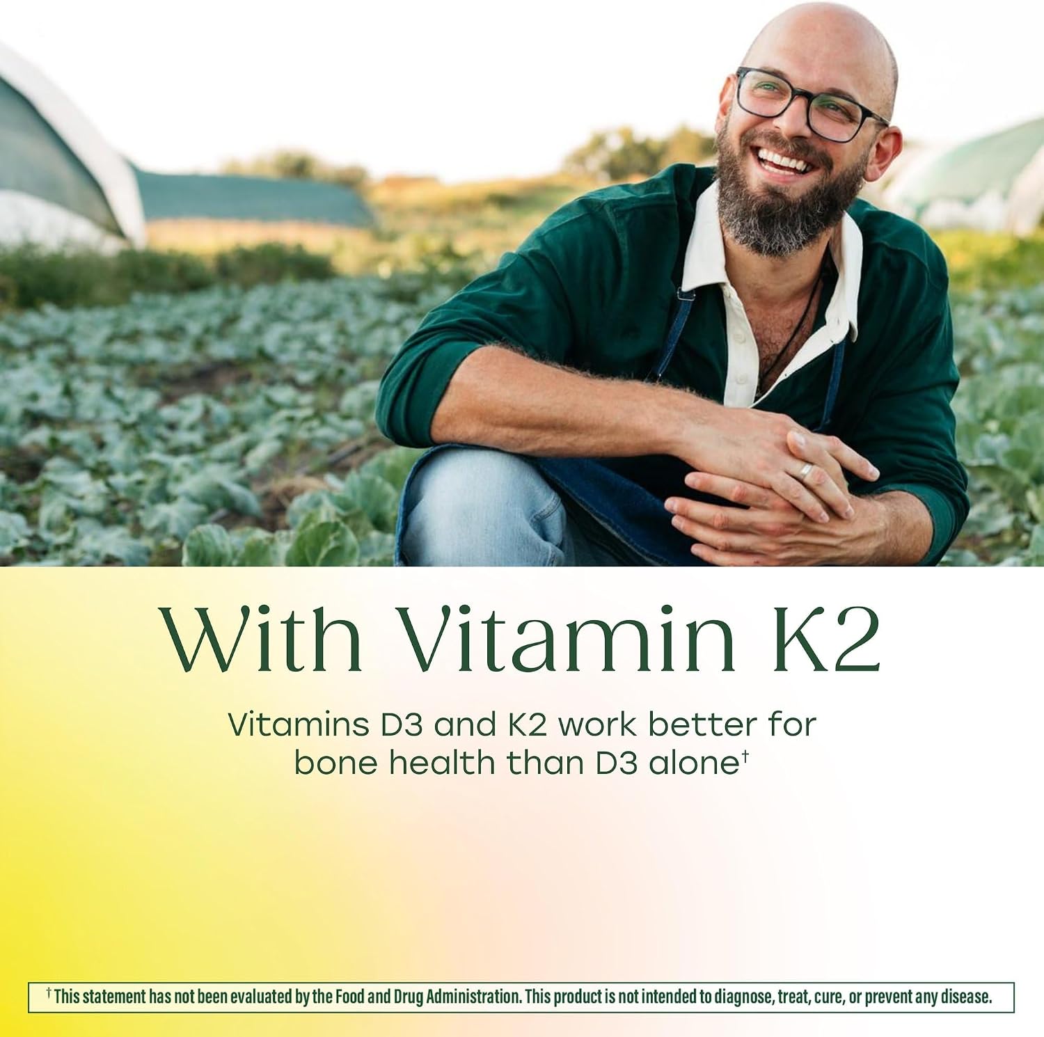 MegaFood Vitamina D3 5000 IU (125 mcg) con Vitamina K2 - 120 Cápsulas Vegetarianas