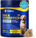 YoYoBay Probióticos para Perros - 180 Chews Blandos Sabor Salmón y Arándano - 6 Mil Millones de UFC con Prebióticos y Enzimas Digestivas