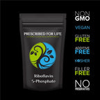 Prescribed For Life Riboflavina 5' Fosfato en Polvo - Suplemento Vegano de Vitamina B2 - Sin Gluten, Sin OGM, Kosher (2 kg)