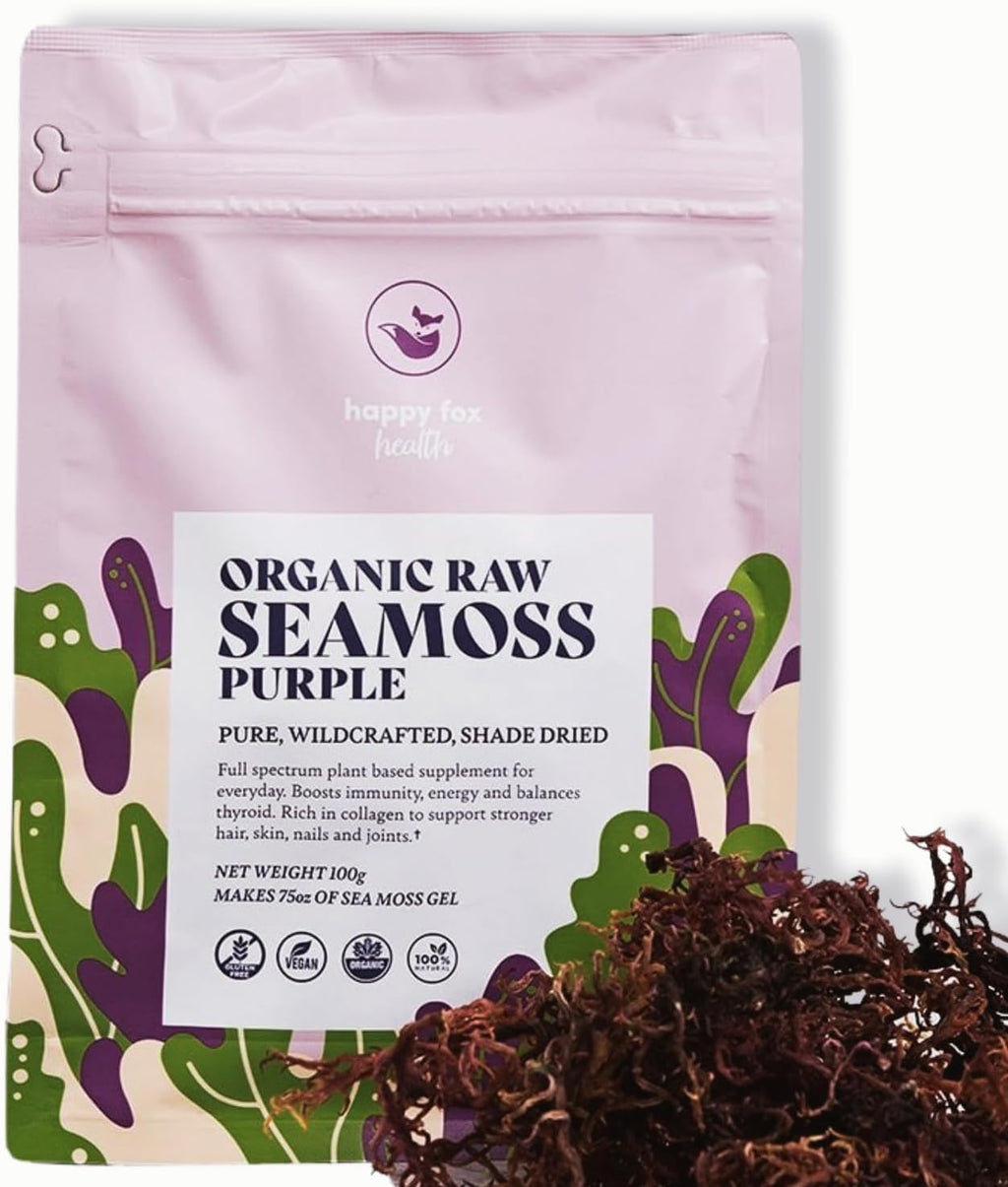 Alga Marina Púrpura Orgánica Cruda (Musgo Marino) - 100 g