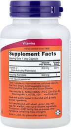 Now Foods, Ascorbil Palmitato 500 mg, 100 Cápsulas Vegetales