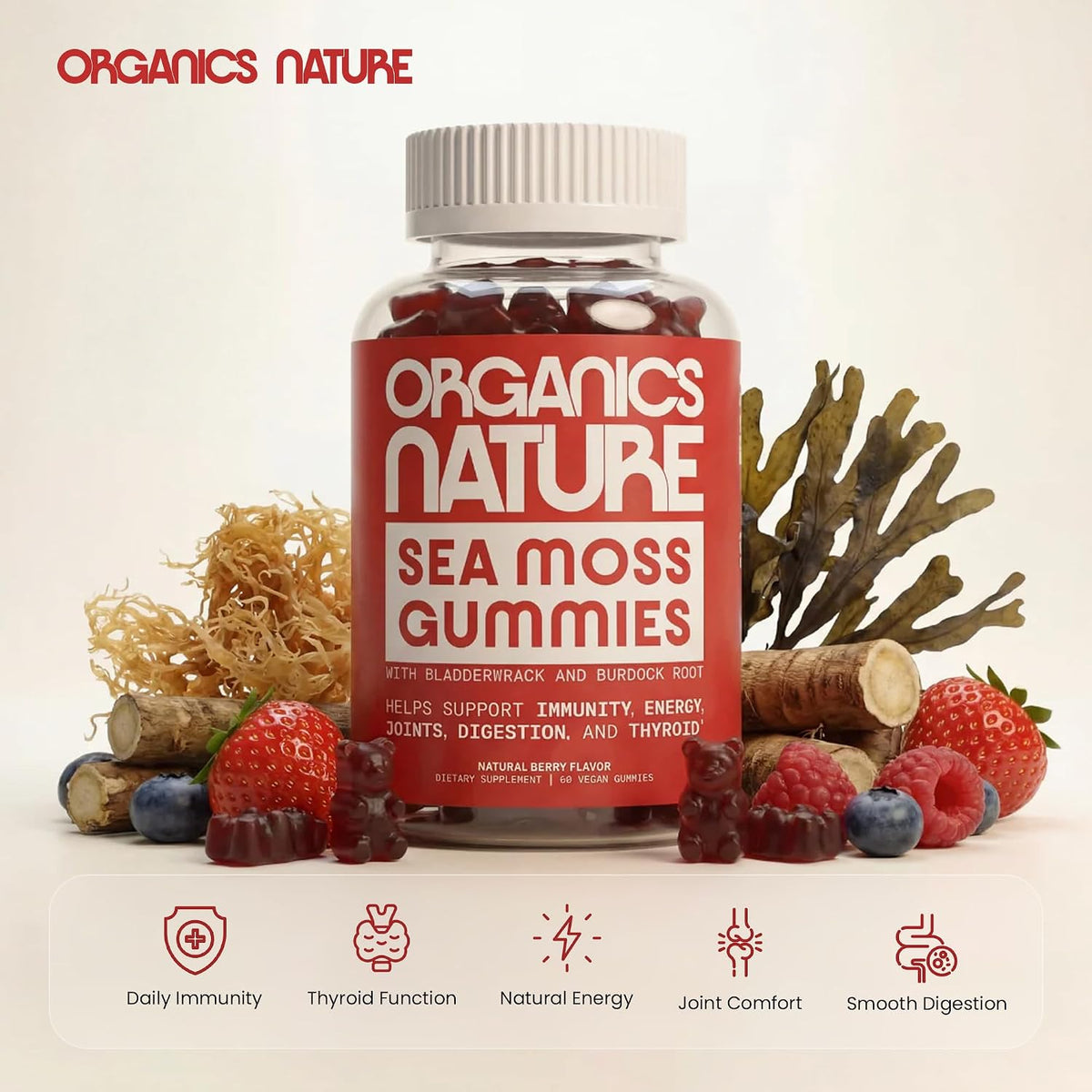 Irish Sea Moss Gummies - 60 Gominolas – Burdock Root (Arctium lappa): raíz utilizada en la herbolaria por sus – Image 6