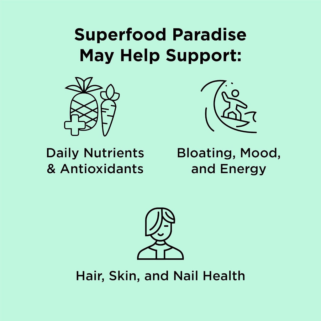 nbpure Earthy Andy Superfood Paradise, Mango Pineapple, 30 Servicios