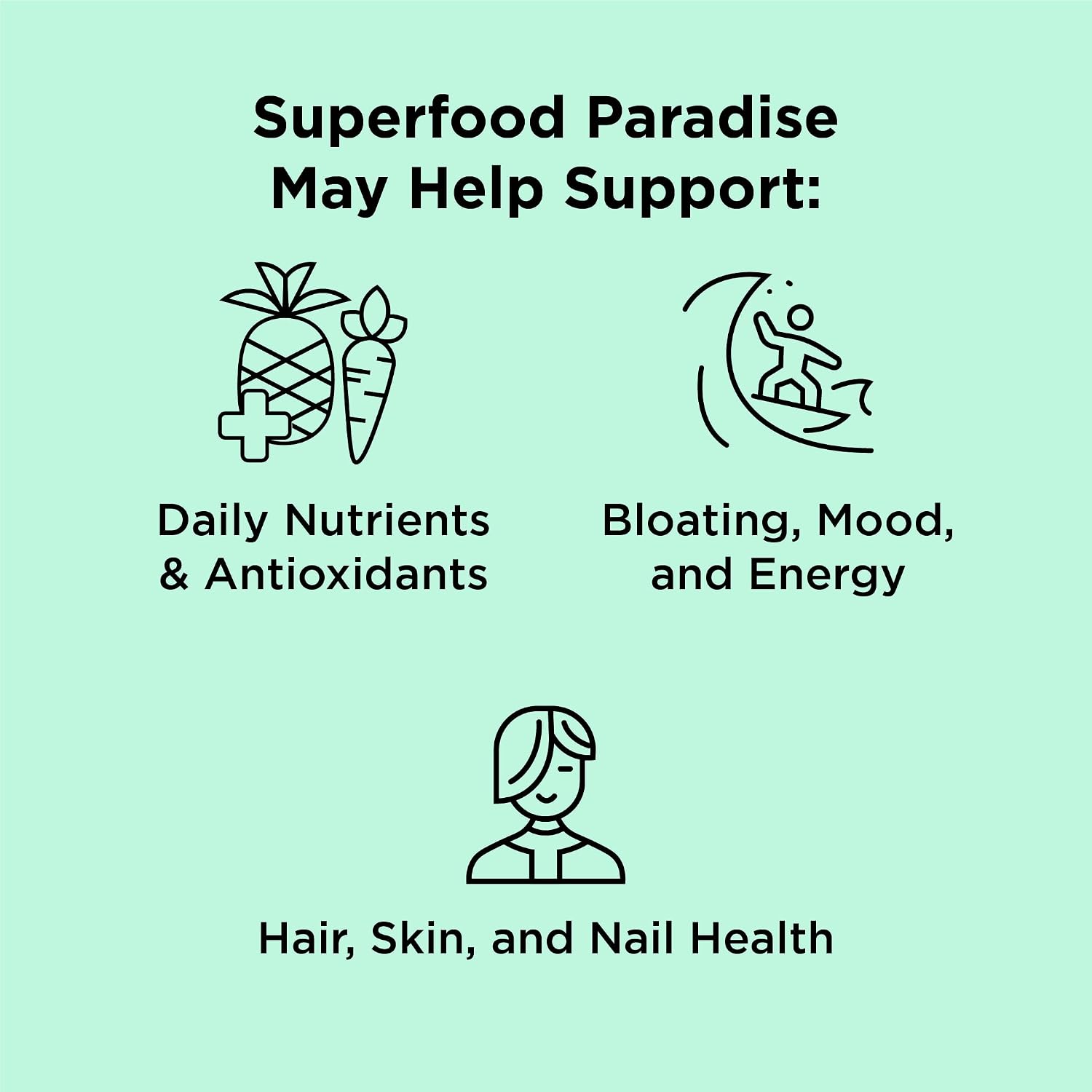 nbpure Earthy Andy Superfood Paradise, Mango Pineapple, 30 Servicios