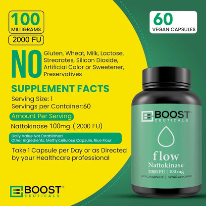 BoostCeuticals Nattokinase 2000 FU - 60 Cápsulas Veganas Enzima Fibrinolítica – Image 7