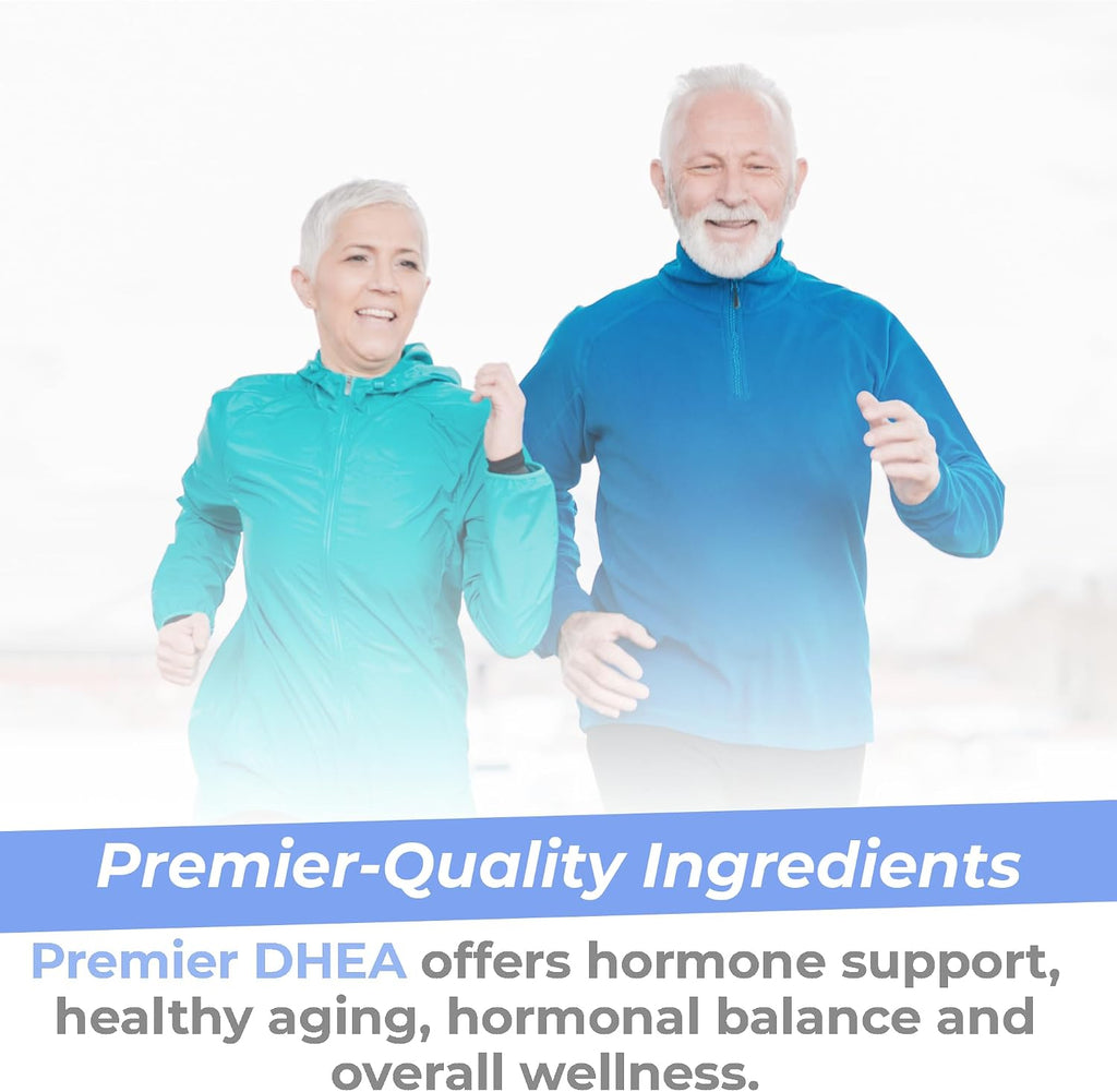 Premier DHEA 25mg - Pure DHEA Supplement - 60 Vegetarian Capsules