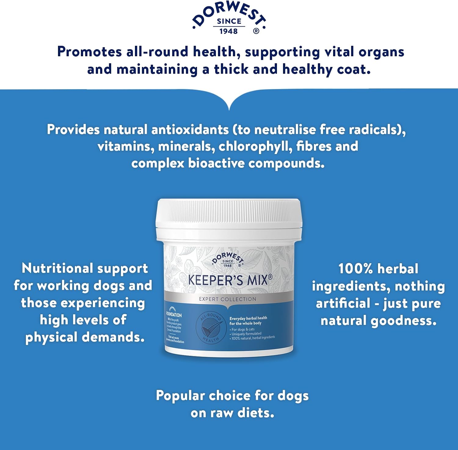 Dorwest Keeper's Mix - Suplemento Natural para Perros y Gatos