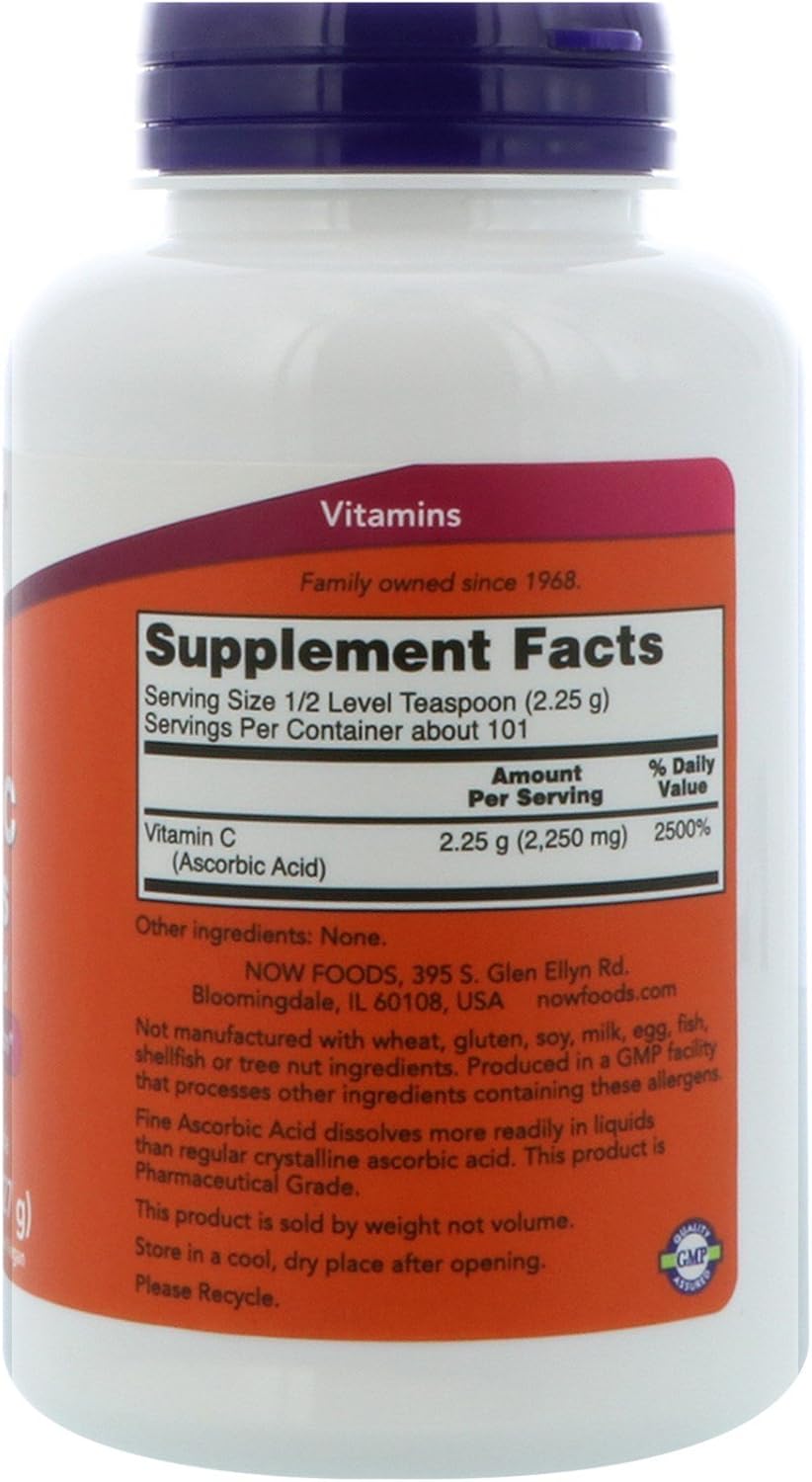 NOW Foods Vitamin C Crystals, 2 - 8 oz (227 g) each