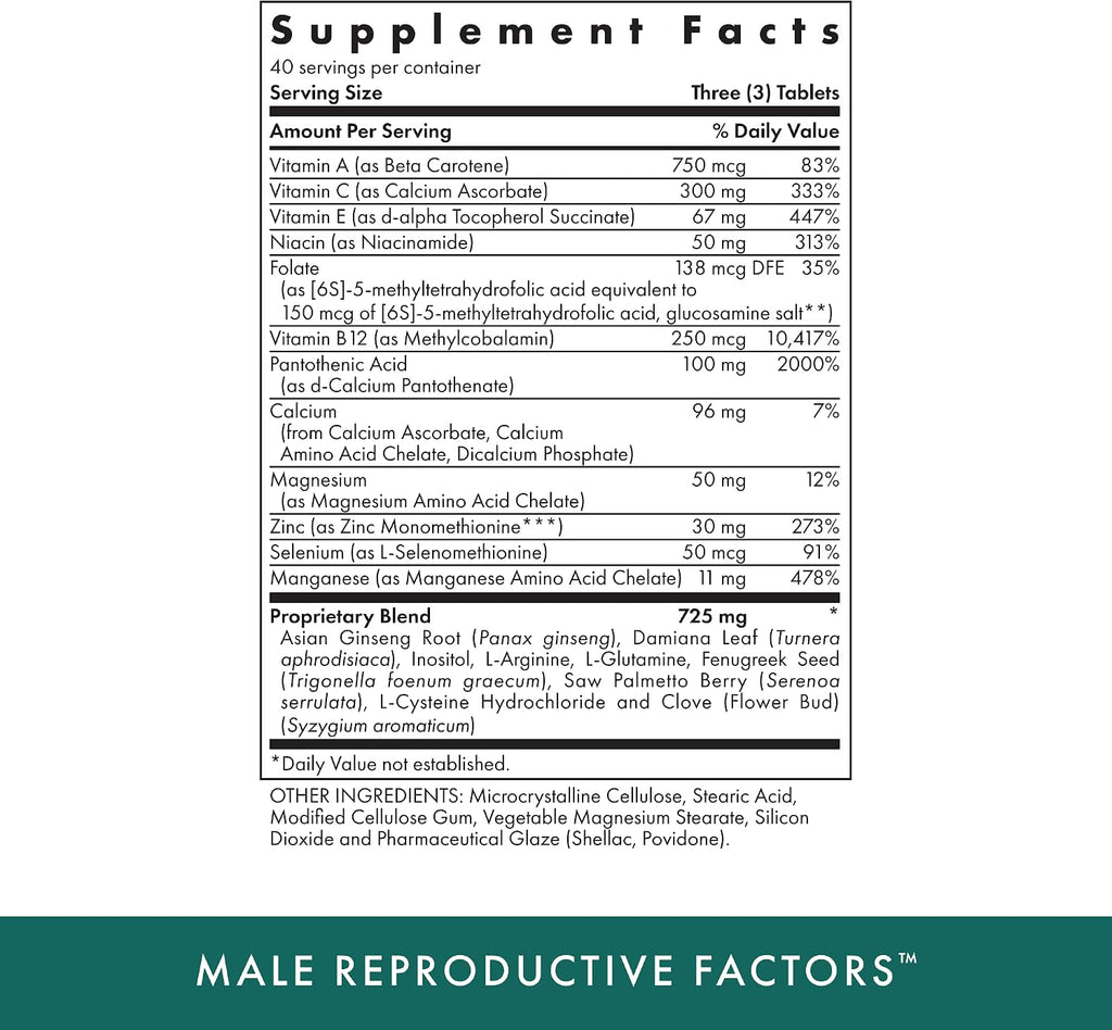 Michael's Health Factores Reproductivos Masculinos - 60 Comprimidos Vegetarianos