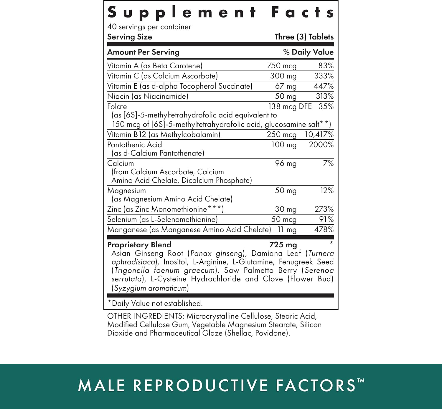 Michael's Health Factores Reproductivos Masculinos - 60 Comprimidos Vegetarianos