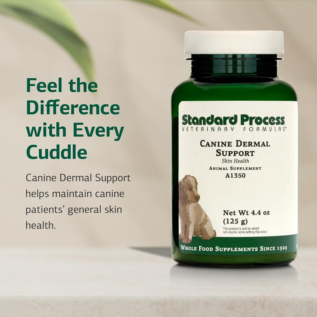 Standard Process Canine Dermal Support - Suplemento para la piel y glándulas suprarrenales para perros - 125 g