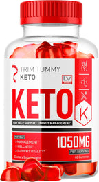 Trim Tummy Keto ACV Gummies 1050mg - Gomitas de Vinagre de Manzana para Keto, Fórmula Avanzada, 60 Gominolas