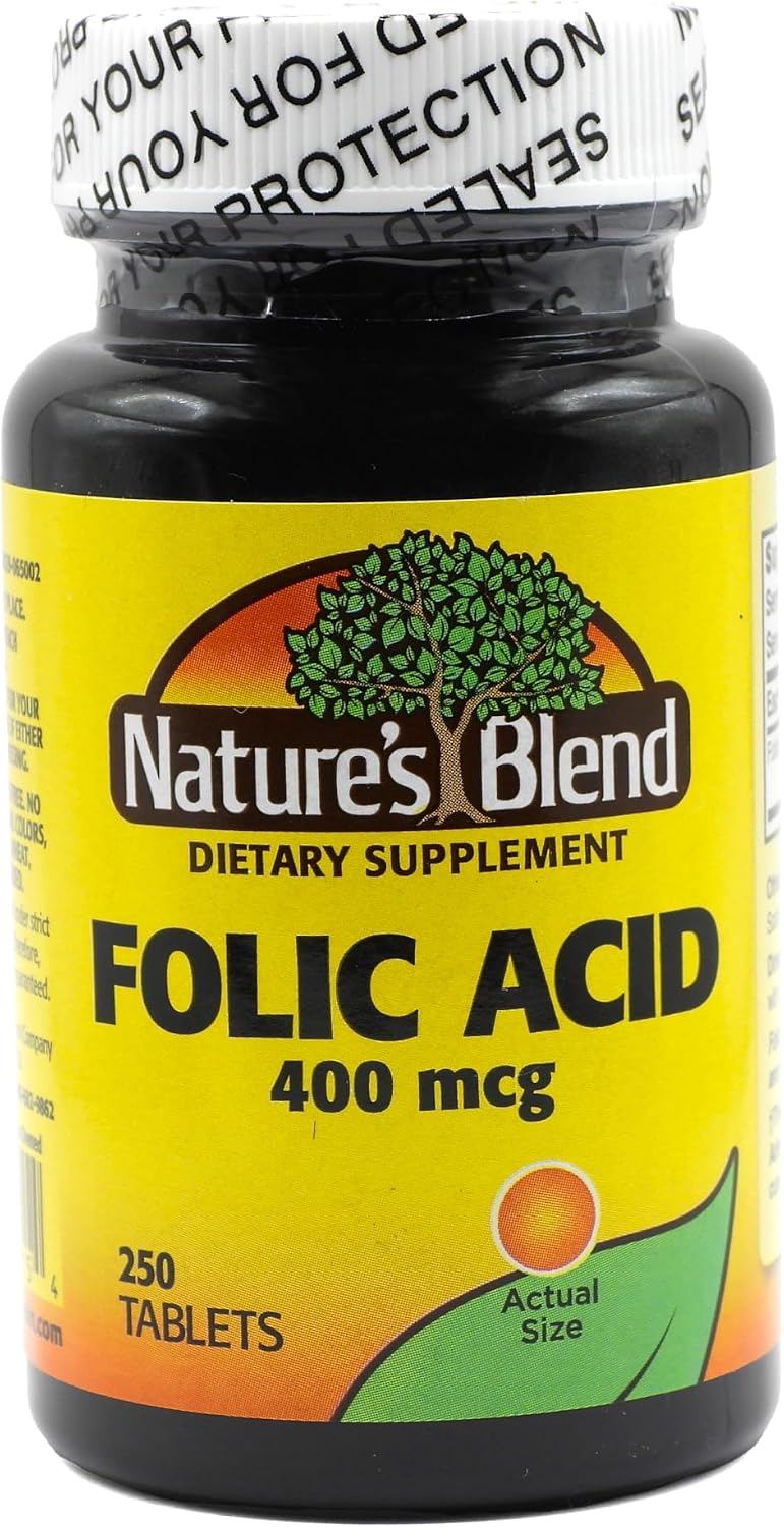 Nature's Blend Ácido Fólico 400 mcg 250 Comprimidos